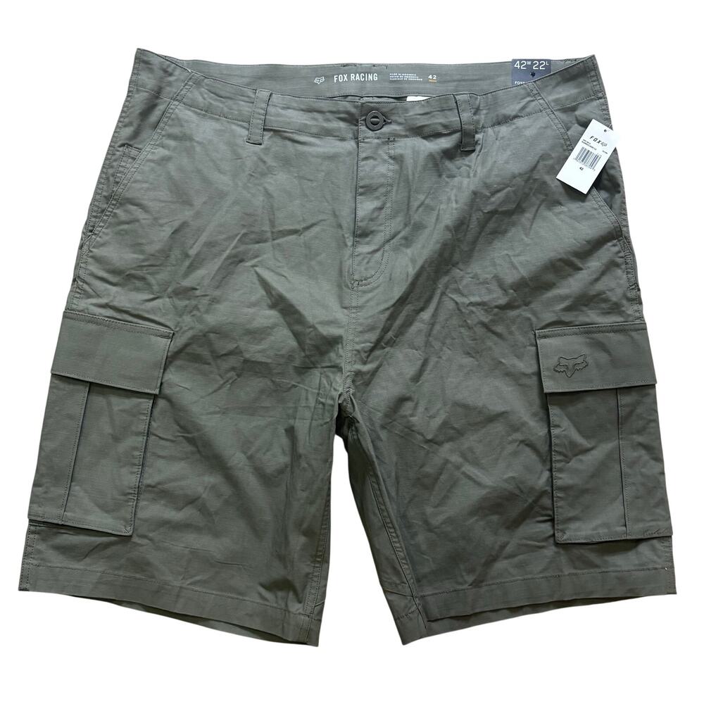 NWT Fox Racing Men’s Slambozo 2.0 Olive Green Regular Fit Cargo Shorts Size 42